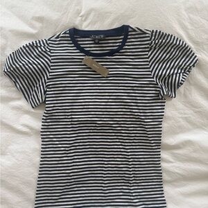 J. Crew Striped Puff Sleeve Tee